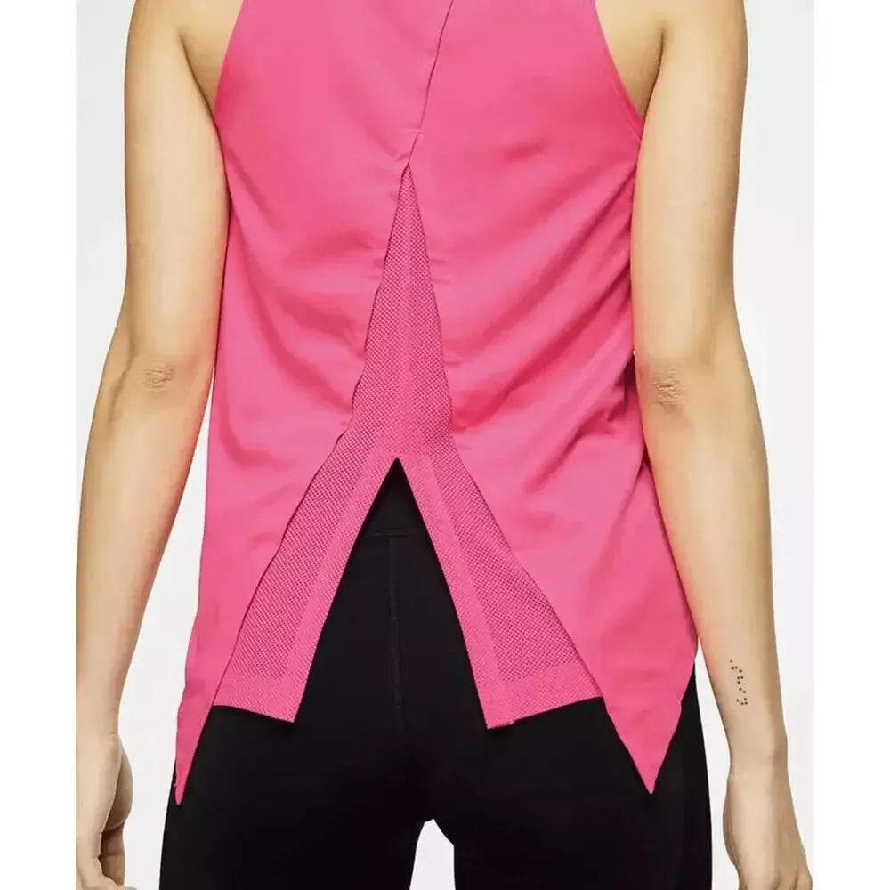 New Nike Women's Dri-fit Printed-Logo Racerback Running Tank Top, Size: XS - Picture 4 of 5